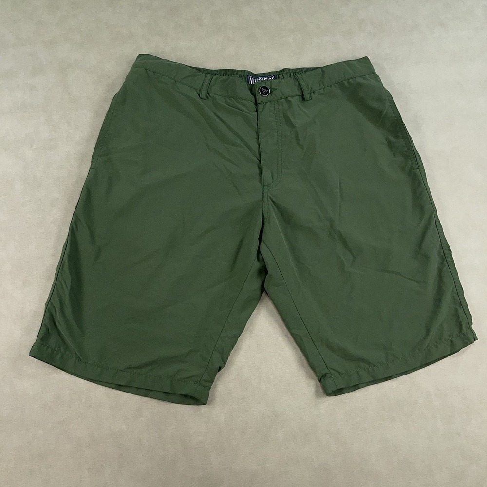 Vilebrequin Shorts Swim Trunks Beach Mens XL Green Zipper No Liner Pocket 33x10"